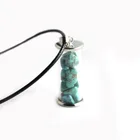 Pendant Agate Fluorescent Stone Wishing Bottle Pendant Natural Agate Stone Necklace