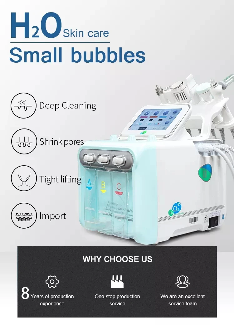 7 in 1 Professional Hydro Dermabrasion Machine 2 7 In 1 H2o2 Small Bubble Machine Aqua Peel Facial Skin Beauty Machine With Facial Mask H2o2 Dermabrasion Facial Device