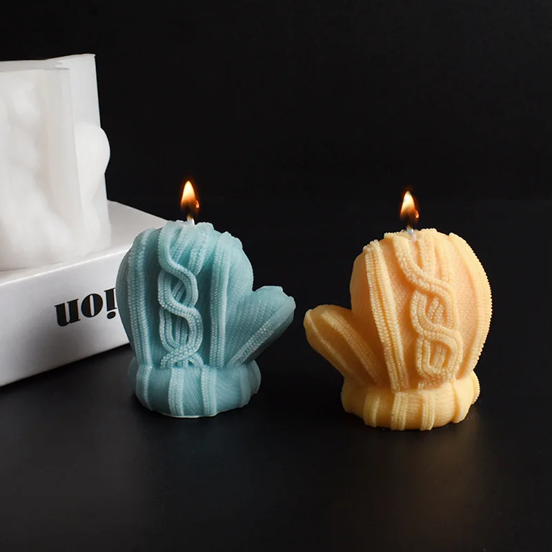 Christmas Candle Shaped Silicone Molds Non-Toxic Reusable Cake Tools with Non-Stick Surface details