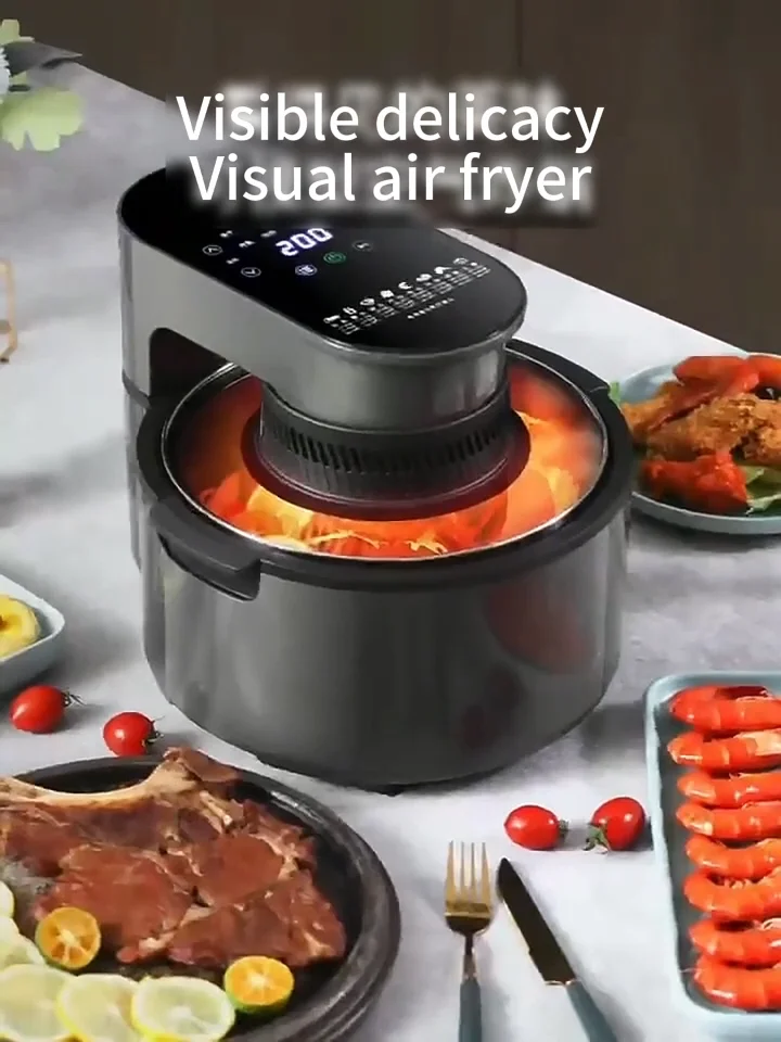 L Air Fryer Smart Home Visual Touch Screen Electric Fryer Oil Free