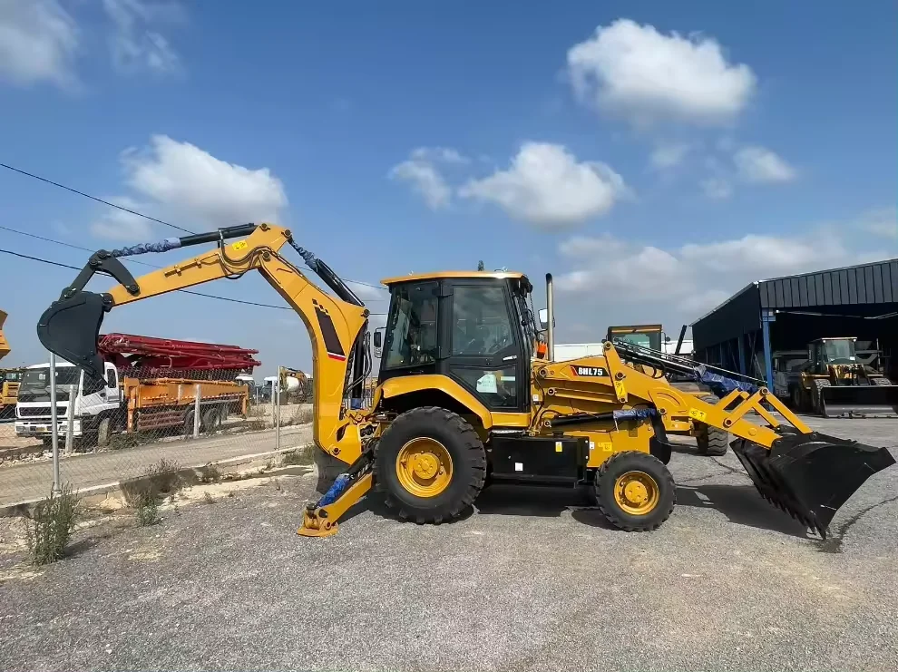 Earthmoving Machinery Mini 1m3 4x4 Backhoe Tractor Loader BHL75 for Sale