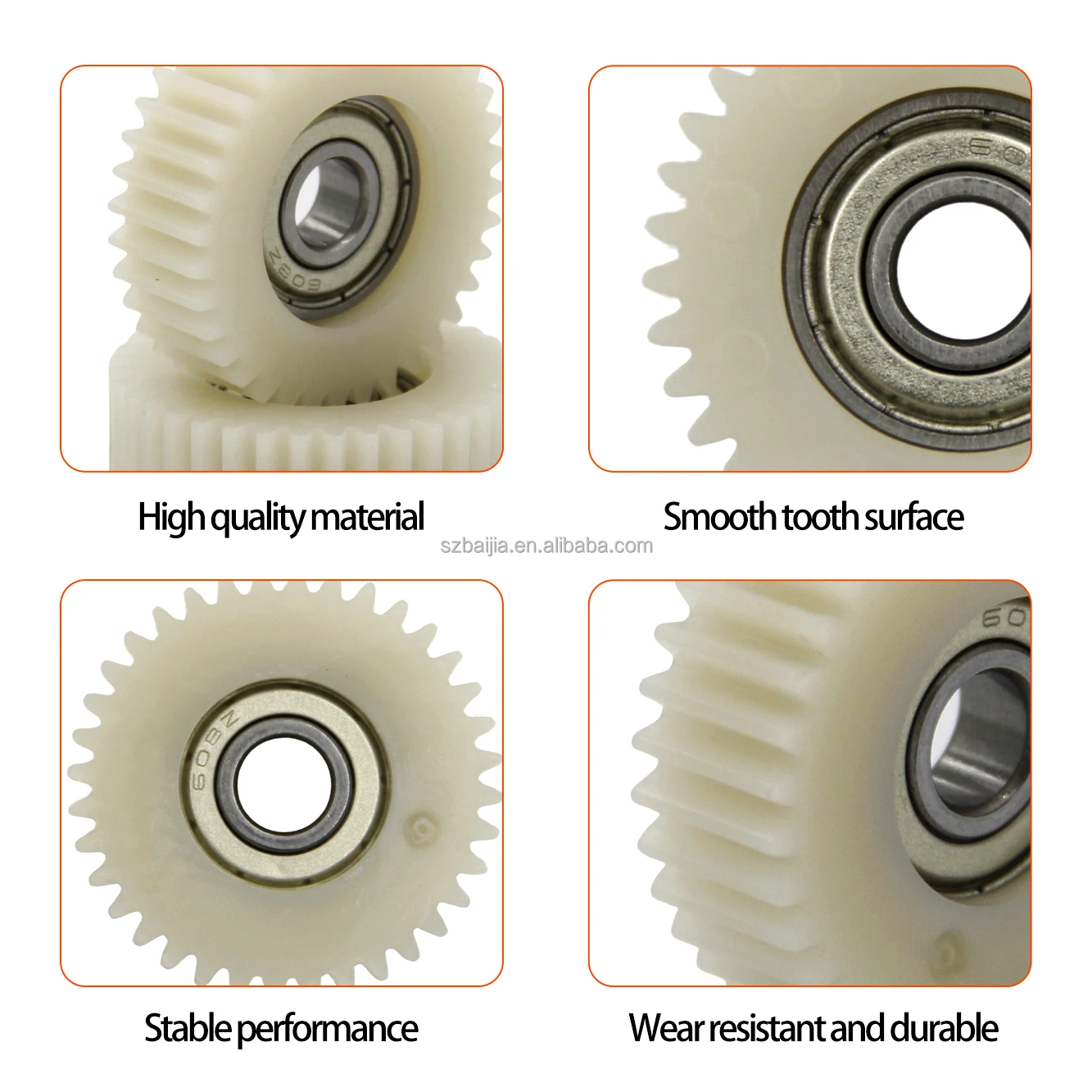 36 Gear Nylon Gear Ratchet Wheel Gear Spur Lathe for Electric Bicycle EBike Parts