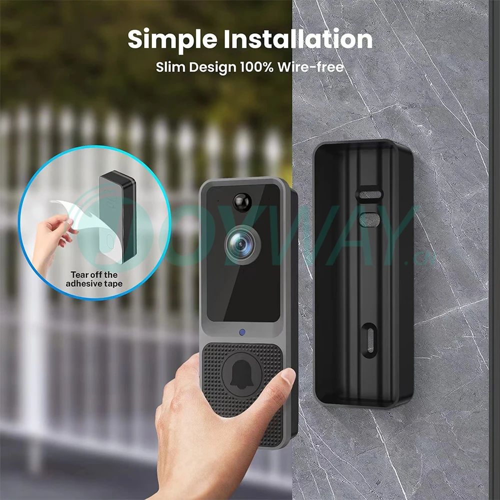 Smart Visual Intercom Night Vision Ai Home Monitor Security Door Bell Waterproof Video Doorbell Camera