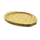 Natural Bamboo Shape Natural 100% Natural Bamboo Wood Oval Shape Bamboo Fruit Plate