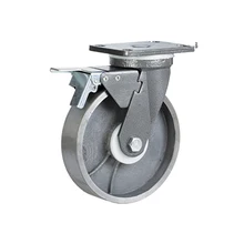 4/5/6/8 Inch Rigid Cast Iron Core Swivel Caster Wheels Industrial Castor For Heavy Machine And Heavy Equipment