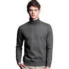 Cotton Sweaters Men Fashionable Warm Turtleneck Cotton Knitted Sweaters Men