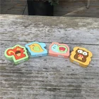 Toy Animal Safely Quality Baby Educational Wooden Animal Shape Snail Building Blocks Puzzle For Kids