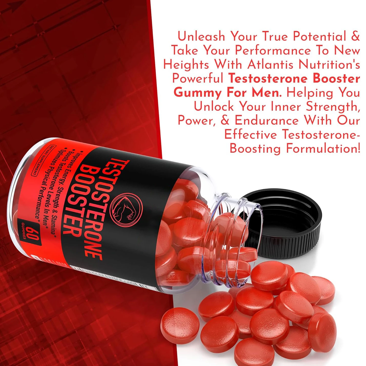 Testosterone Booster For Men Gummies Enhances Strength Stamina