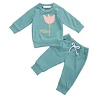 Boys Sets Infant Toddler Baby Girls Boys Clothes Sets Cute Rainbow Sweatshirt Tops Ruffle Sweat Pants Fall Winter Outfits
