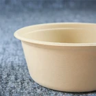 Food Brwon Natural Color Bagasse Mould Paper Bowl Food Packaging For Hot Food