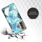 Case High Quality IMD TPU Geometric Marble Case For Samsung Galaxy S10 S20 S21 Phone Case