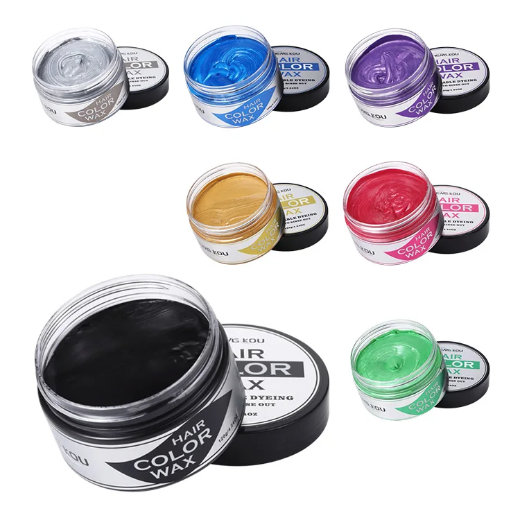 Custom Brand Temporary Coloring Paste Cream Paint Wax Hair Dye Styling  Party Hair Color Wax - Buy Hair Color Wax Large,Temporary Hair Dye Hair  Color Wax,Hair Paste Product on 