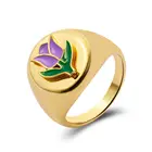 Enamel Rings 2022 Popular Designer Colorful Enamel Rings For Fashion Women