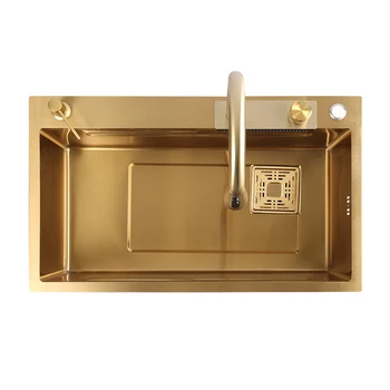 Golden Flying Feather Kitchen Stainless Steel Dish Sink Family Restaurant Universal Edition