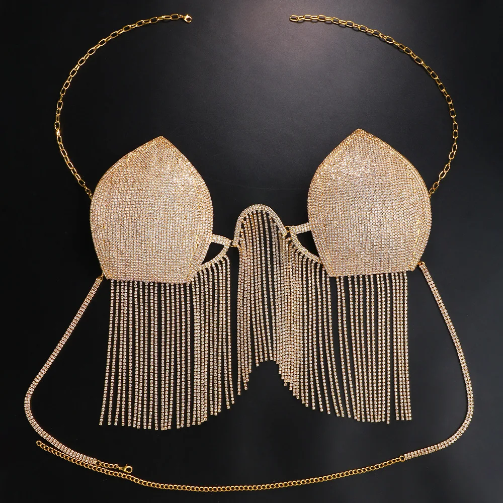 Shihan Sexy Bling Rhinestone Halter Mesh Bra Top For Women Fashion