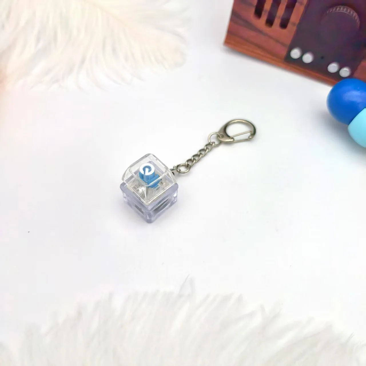 Custom Logo Keyboard Keycap Keychain Relieve Stress Switch Keychain Fidget Clicker Keyboard Button Keycaps Keychain manufacture