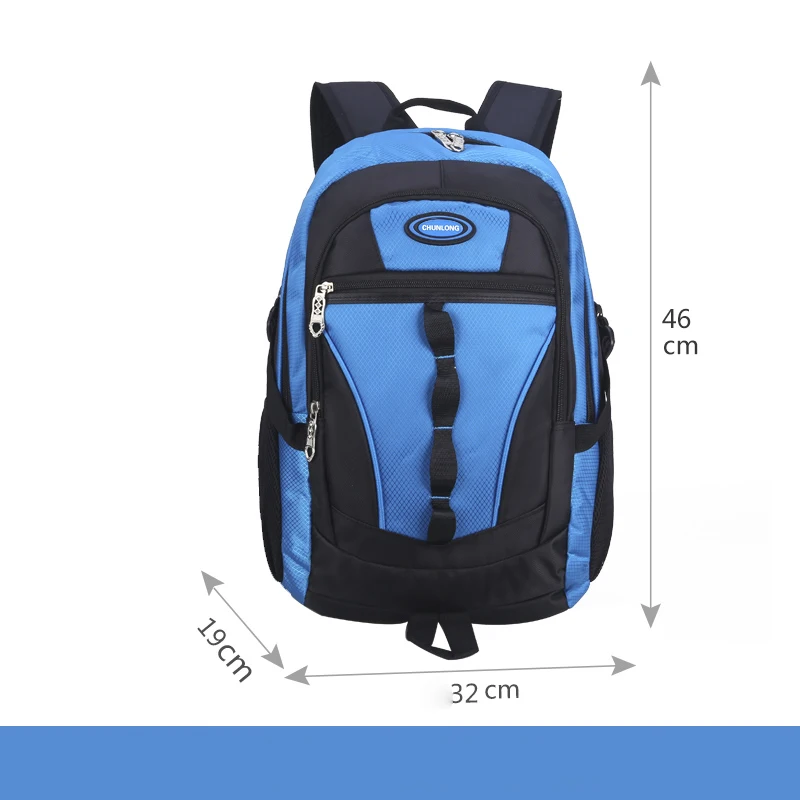 Amiqi HL-6354 Simple Style Backpack School Travel Nylon Teens School Bags Casual Large Capacity Waterproof Fashionable Backpack