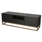 Tv Tv Cabinet Modern Black Fir Wood Furniture TV Stand Living Room Cabinets
