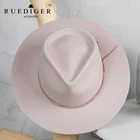 Activities Custom Spring Outdoor Activities Men And Women Wide Stif Brim White Wool Fedora Hat