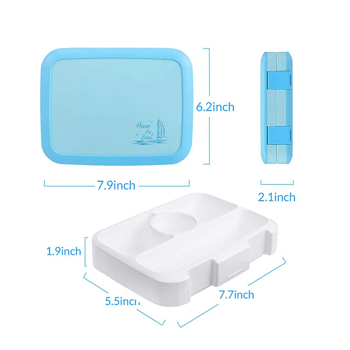 Kids Bento Lunch Box 5 Compartment Bento Box For Kids Divided Lunch