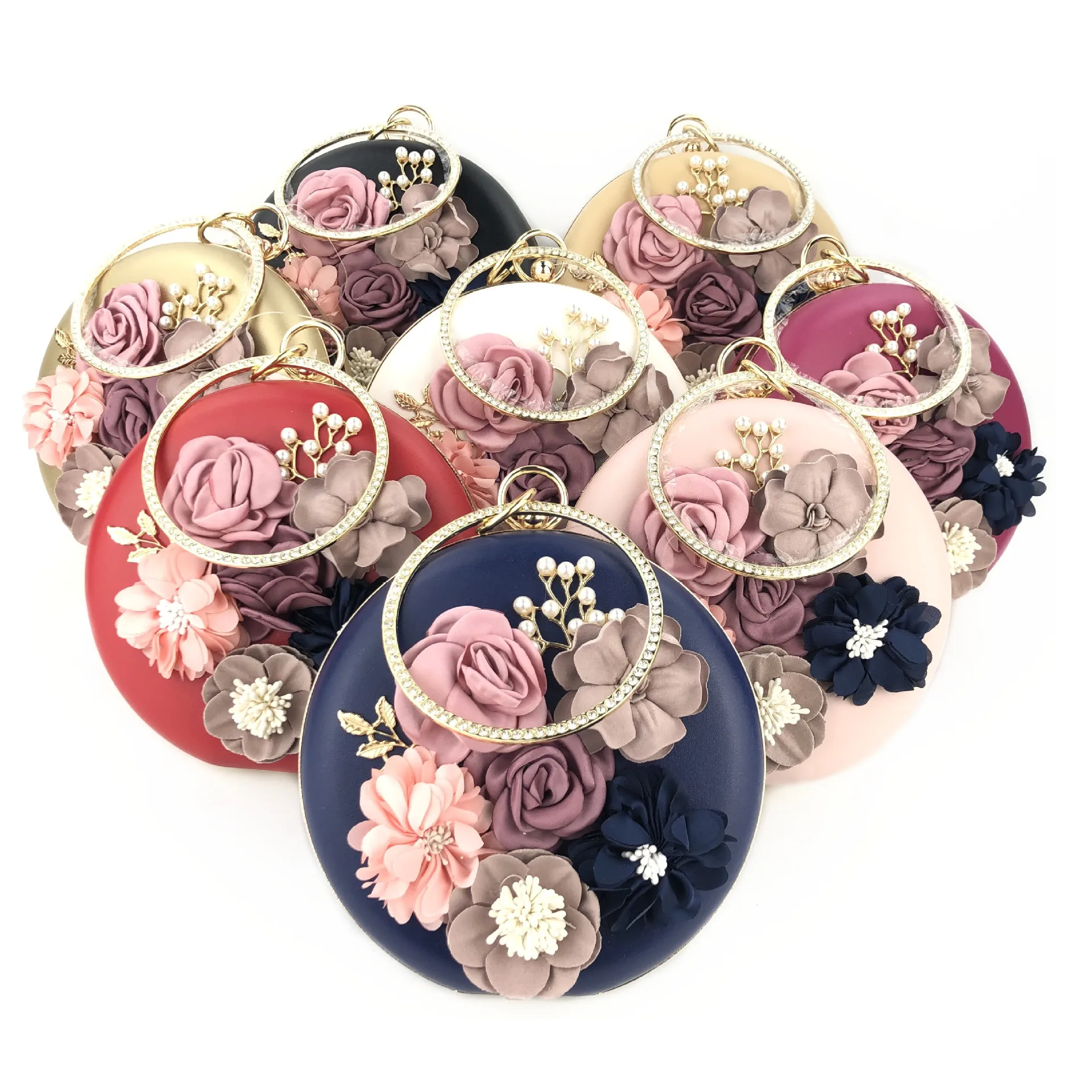 floral clutches and evening bags