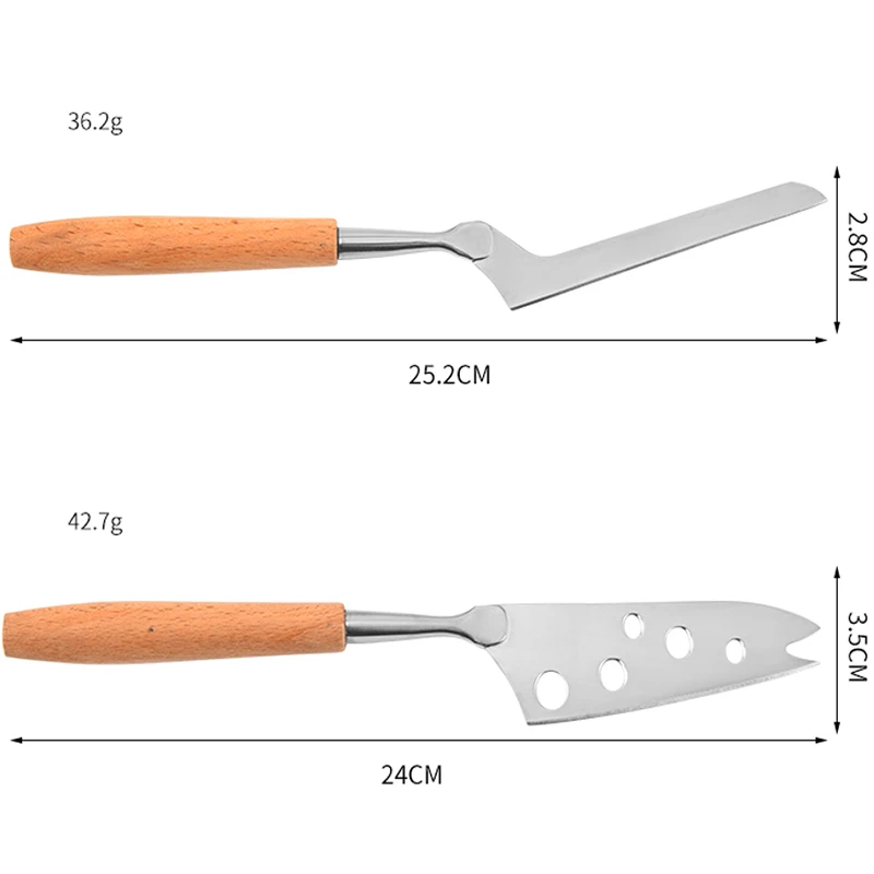 Factory Directly Cheese Tools Slicer Grater Butter Knives Cake Board Cutter Cheese Knife Set