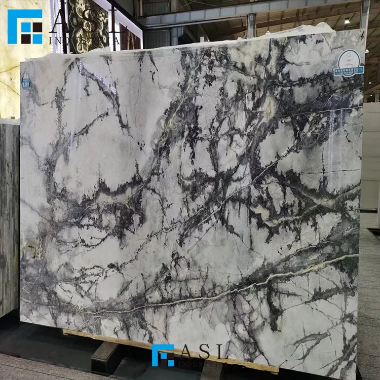 Wholesale invisible grey gold marble slab