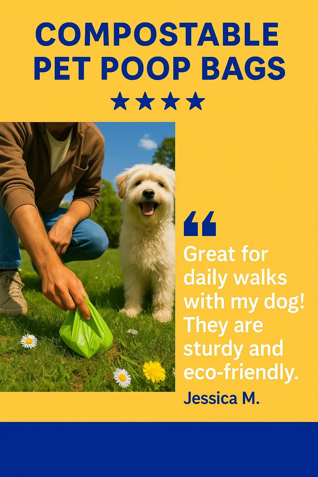 Eco-friendly Compostable Poop Bags on a Roll for Dogs Biodegradable Dog Poop Bag - detail 4