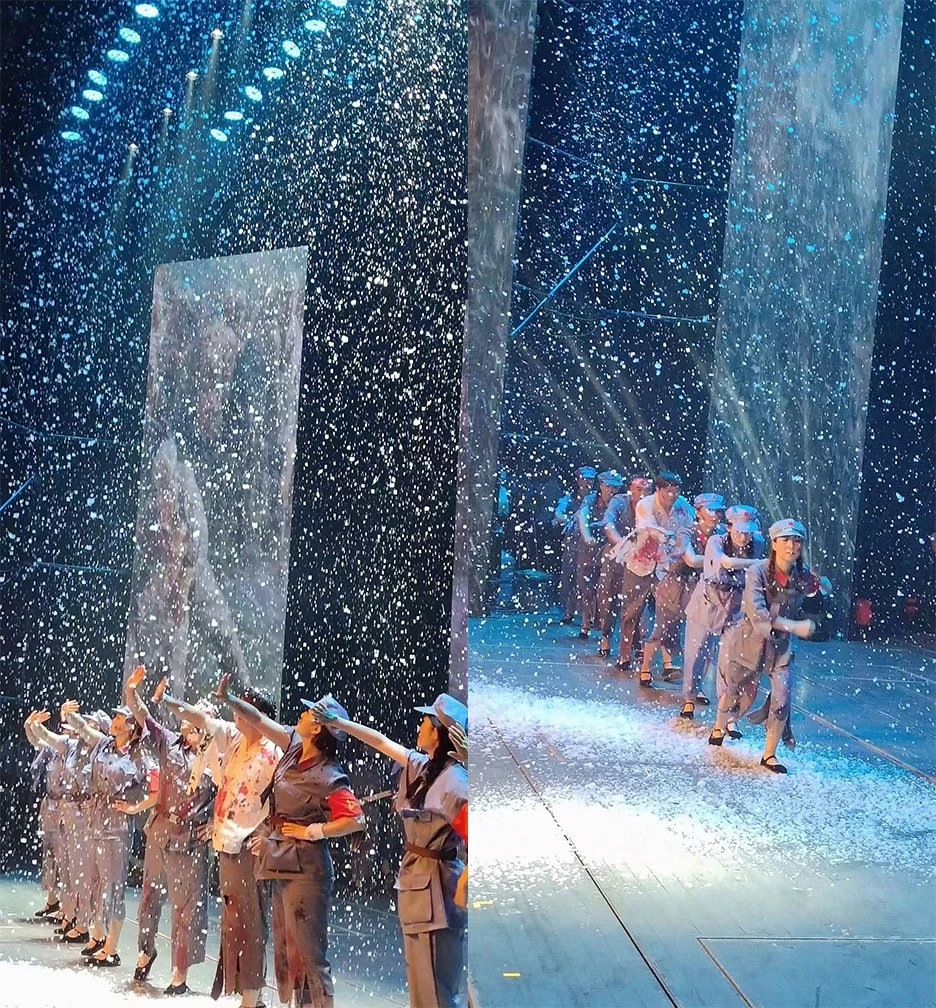 Electric 3500w Weeding Snow Making Machine Outdoor Artificial Snow Flakes for Christmas Halloween Festival Party Stage DMX Stage