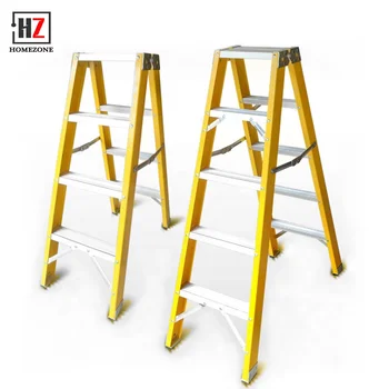 4-8 Steps a shape folding electrician insulated fiberglass step ladder for home used
