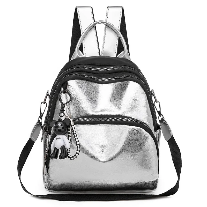 Waterproof Fashion Shiny Silver Pu 