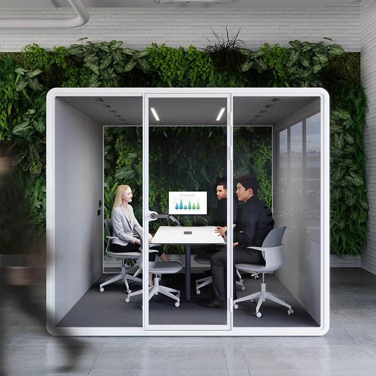 Modular Soundproof Meeting Pod for 6 People with W2600*D2605*H2338mm Dimensions