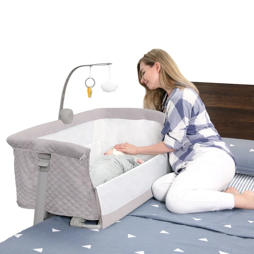 bassinet connected to bed