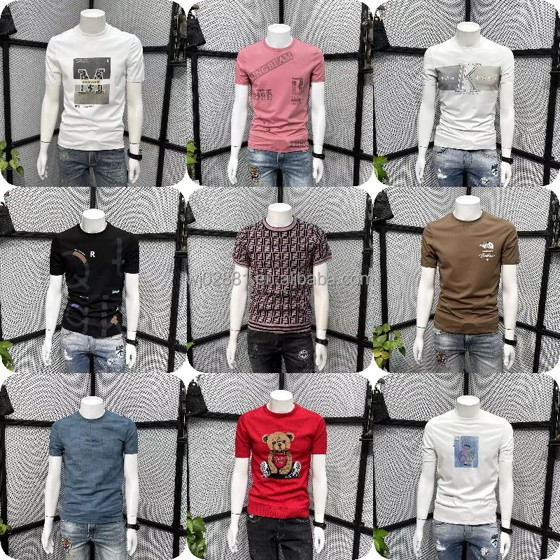 2023 New high-end customized short sleeve printed men's T-shirt top