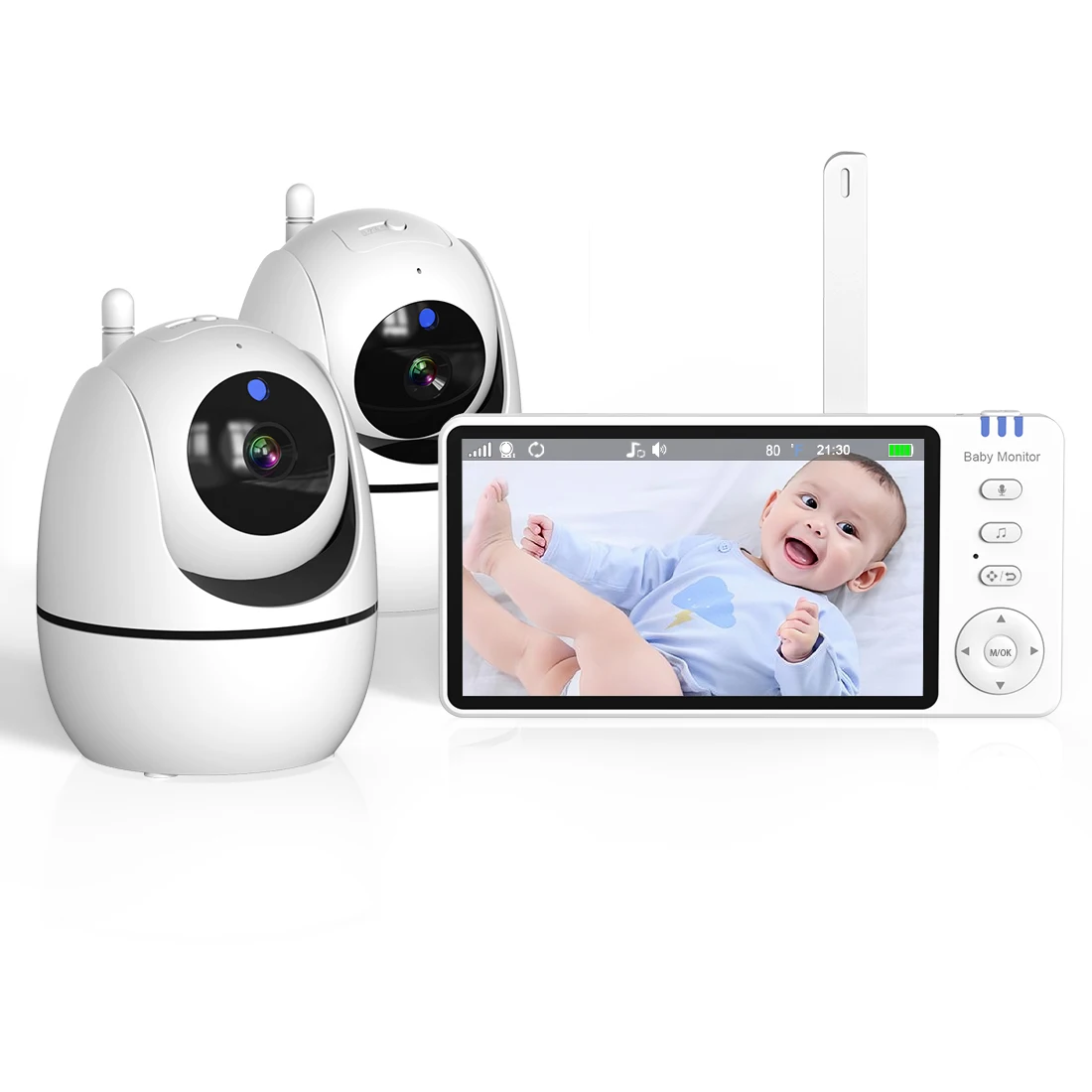 2024 Promotion ABM501 5 inch IPS Baby Monitor Camera 720P with Pan-Tilt Night Vision  Baby Care Products Smart Baby Monitor