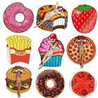 Beach Set Giftfunny Food Fruit Burger Pineapple Watermelon Donut Shape Large Circle Beach Towel Microfiber Custom