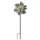 Bronze And Patina-Colored Solar Garden Spinner With Solar Lighted