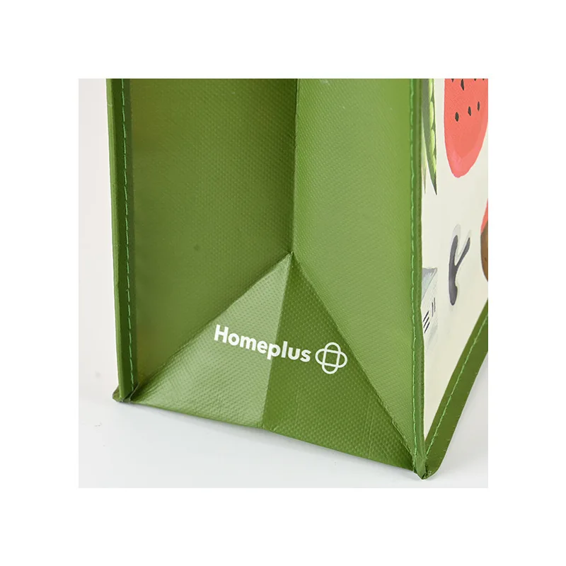 product reusable packaging laminated non woven shopping tote bag with custom logo letter pattern shoulder strap-13