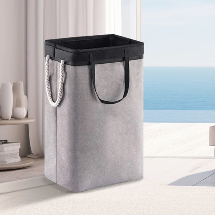 Folding Laundry Basket with Lid Laundry Hamper with Handles for Clothes and Toys Laundry Basket Hamper with Removable Bag