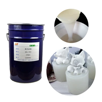 rtv2 silicone rubber liquid 2 part for molding gypsum resin art material raw translucent chinese factory