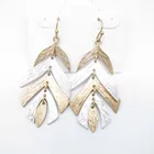 Shape Earrings Oval Shape Earring Fashion Jewelry Big Bohemian Feather Shape Earrings For Women