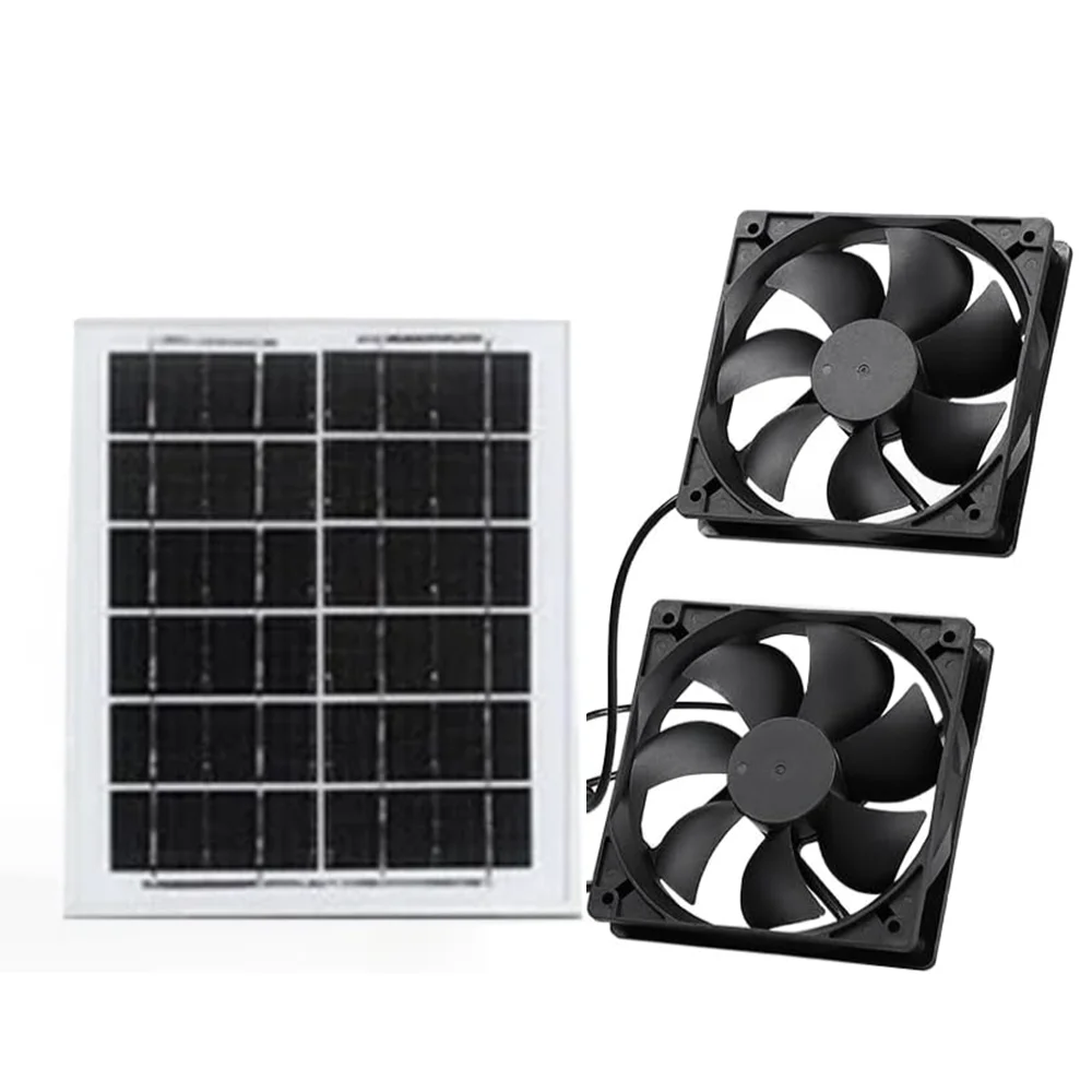 Solar Powered Exhaust Fan, 15W, 10000mAh, 2600RPM, 10ft - detail 4