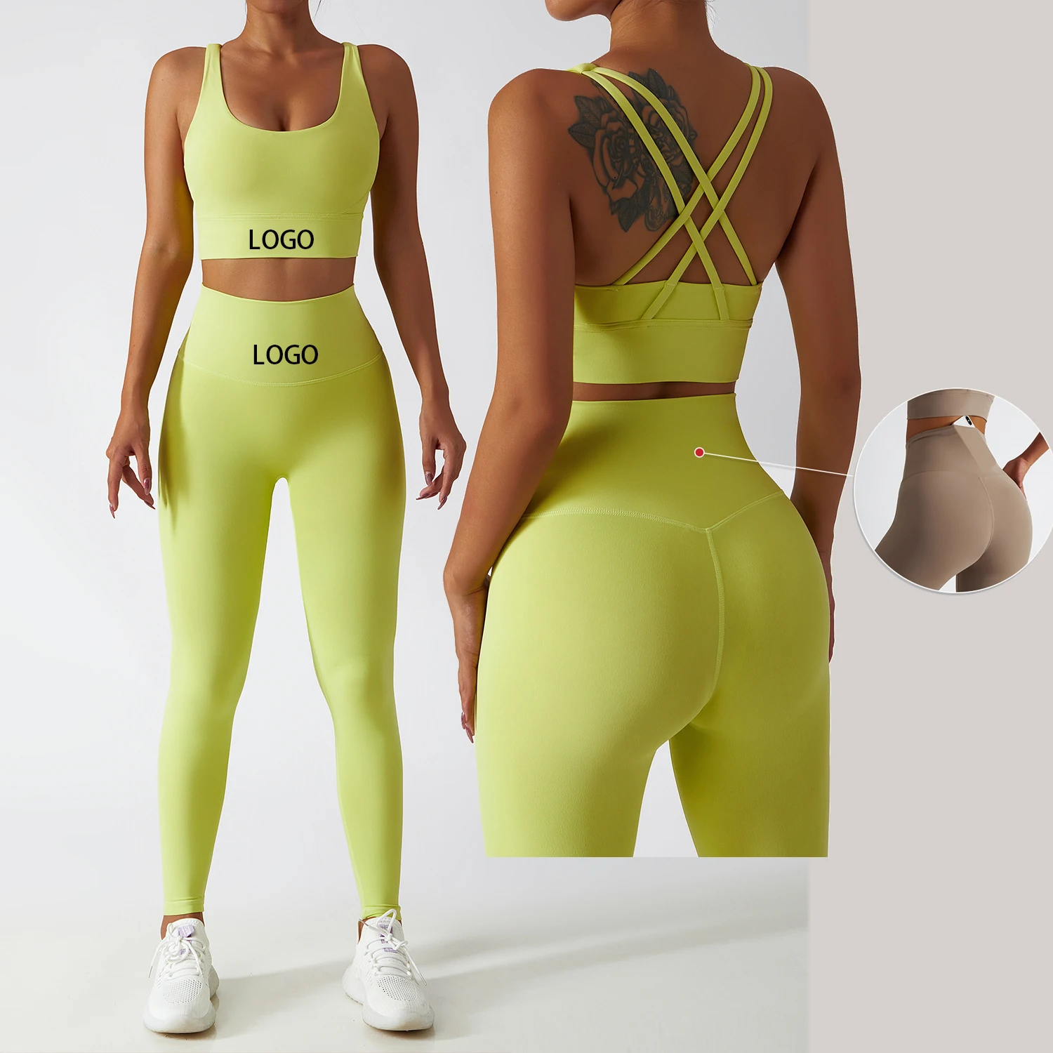 YIYI INS Soft Fabrics Butter Soft Yoga Suits Outdoor Training Workout Gym Fitness Sets Quick Dry Women Leggings Sets For Women