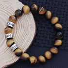 Stone Natural Gemstone Beaded Stretch Diy Stainless Steel Custom Logo 10Mm Yellow Tiger Eye Stone Bracelet
