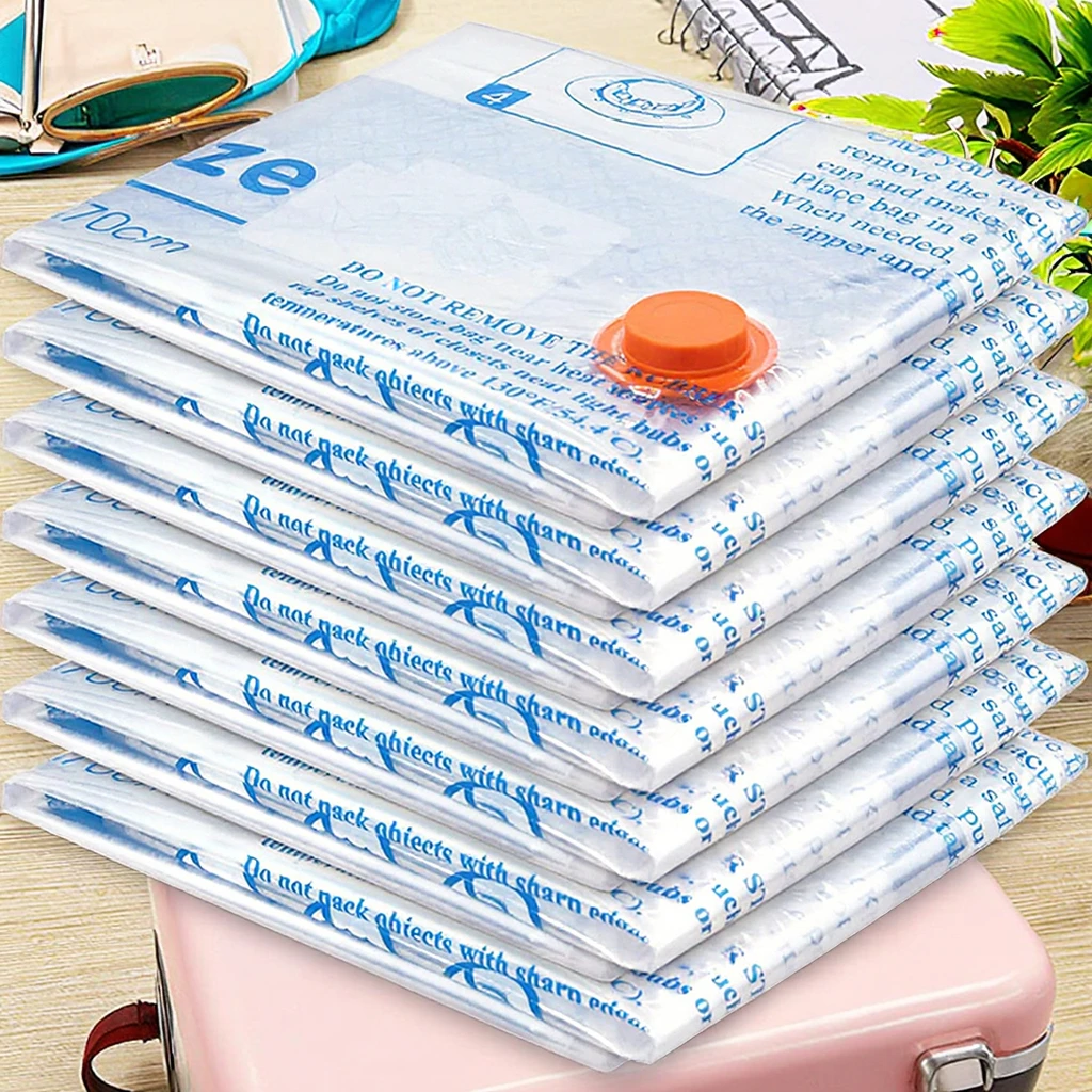 Cross-Border Vacuum Compression Storage Bag for Quilts Clothes Thickened Pillows Toys Bedding Organizer Foldable for Travel PA