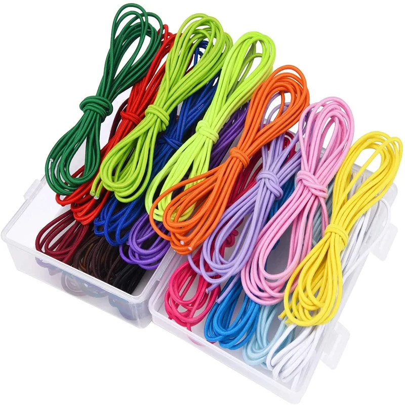 Multi-colored beaded elastic rope 1mm for jewelry making Elastic rope for sewing and bracelets necklaces jewelry making (brig