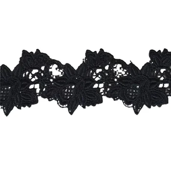 New fashion Wholesale black embroidery Lace Ribbon Trimming for Crafts Sewing, Scrapbooking Decoration Supply
