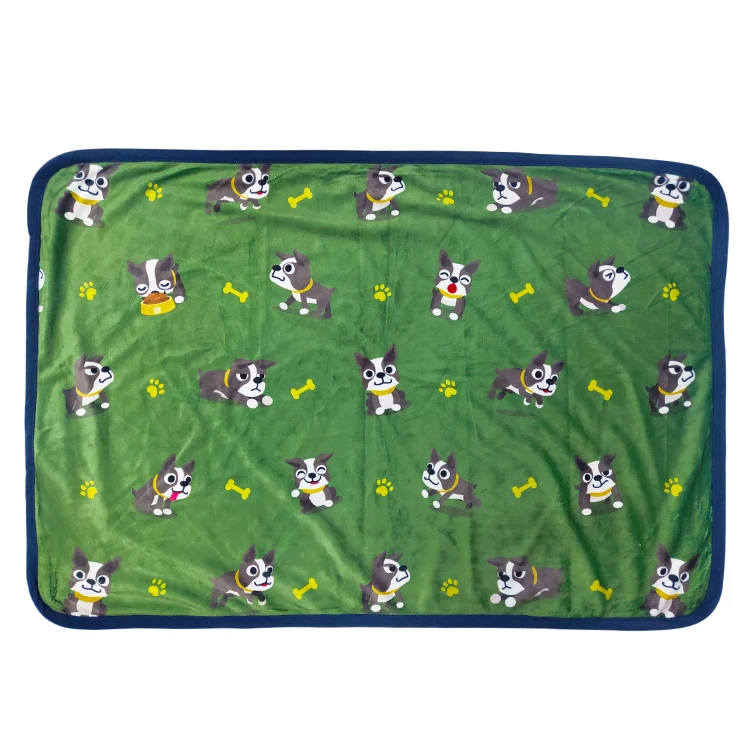 Wholesale Double Sided Composite Material Pet Towel Keep Warm Soft Custom Embroidered Logo Pet Mat Blanket