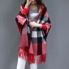 Shawl 2021 New High Quality Shawl Scarf Large Plaid Shawl With Sleeves Shawl With Sleeves