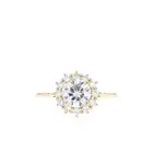 18k Diamond Real Customized 18k Pure Gold 14k Rose Gold Diamond Real 18k Gold Ring